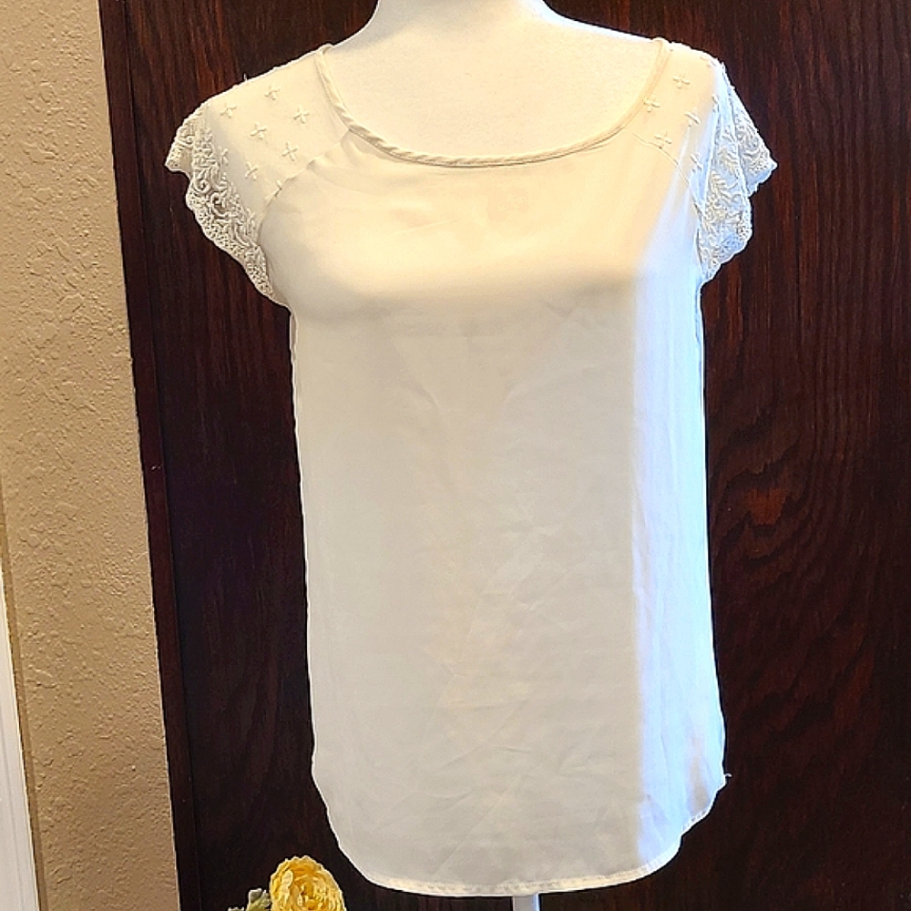 Lavish white top casual